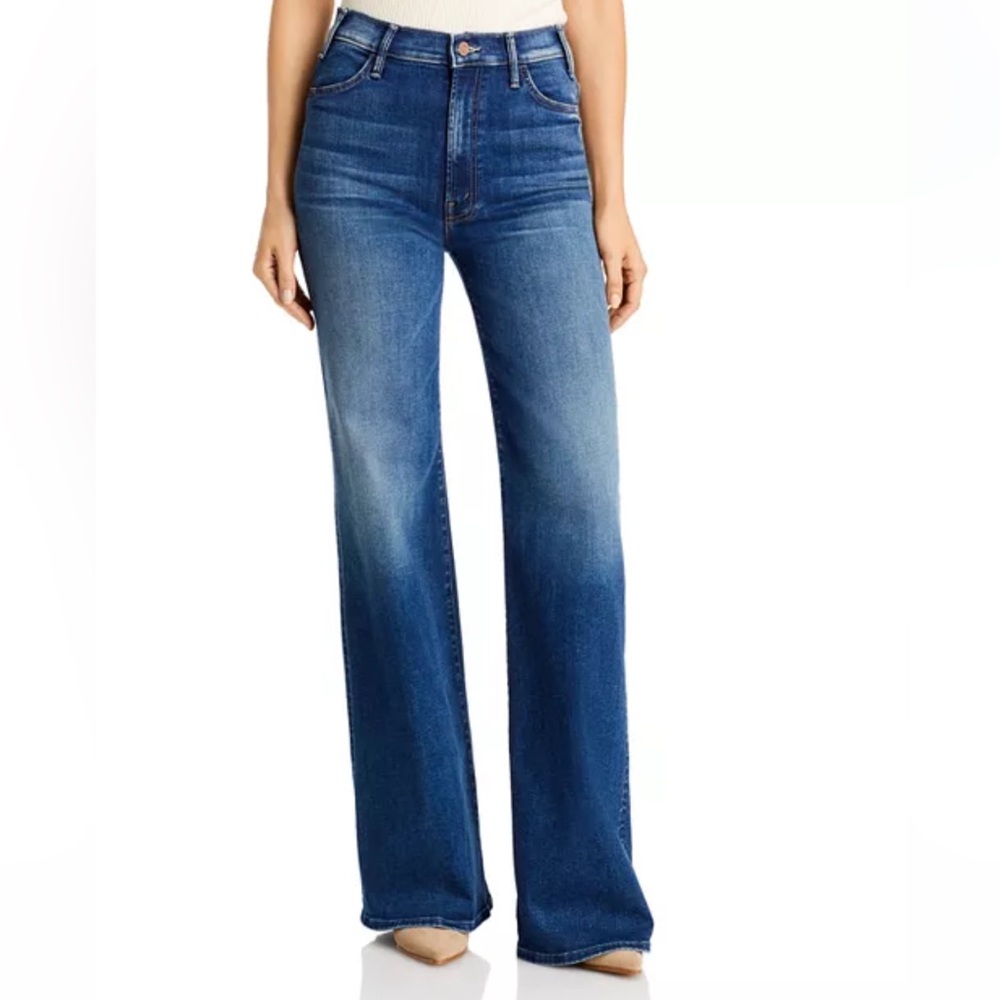 MOTHER The Hustler High Rise Wide Leg Jeans in High Fidelity size 32